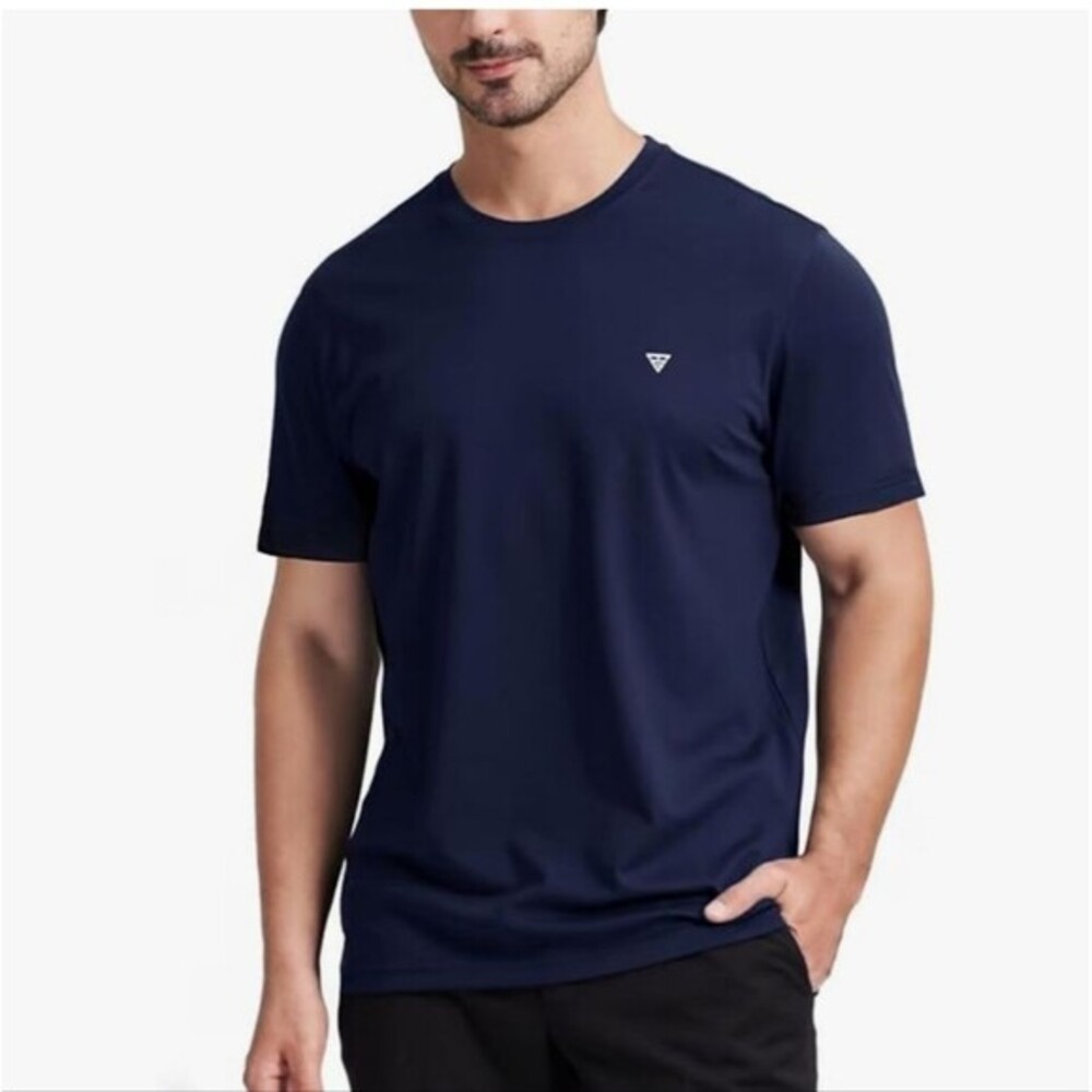NEW MAELREG Men's Dark Blue Moisture Wicking Performance Tech Tee Sz M  Athletic